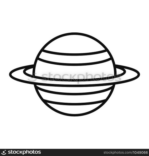 Saturn planet icon. Outline saturn planet vector icon for web design isolated on white background. Saturn planet icon, outline style