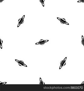 Saturn rings pattern repeat seamless in black color for any design. Vector geometric illustration. Saturn rings pattern seamless black