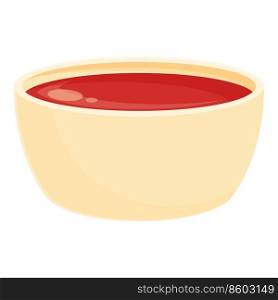 Sauce bowl icon cartoon vector. Fast food. Chicken nugget. Sauce bowl icon cartoon vector. Fast food