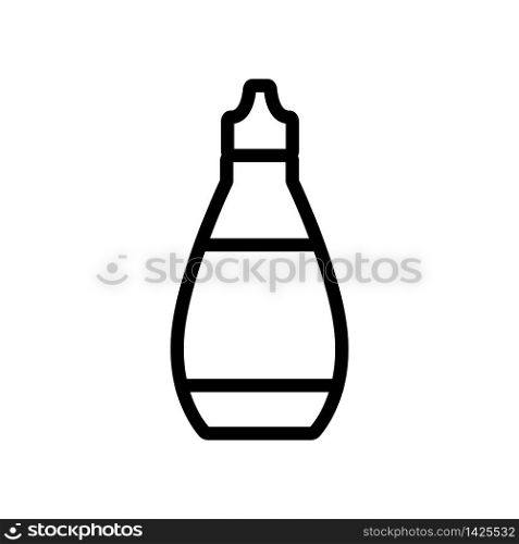 sauce in bottle icon vector. sauce in bottle sign. isolated contour symbol illustration. sauce in bottle icon vector outline illustration