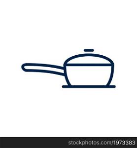 Sauce pan icon symbol. Premium quality isolated pot element in trendy style.