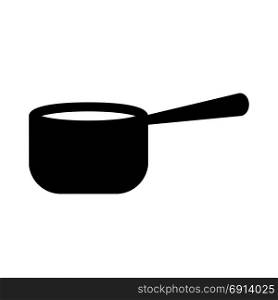 saucepan, icon on isolated background