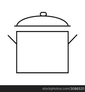 Saucepan icon. Tool for cooking illustration symbol. Sign pot vector.