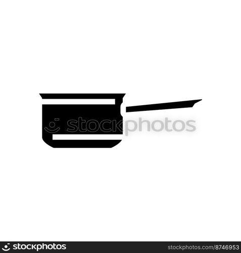 saucepan pot cooking glyph icon vector. saucepan pot cooking sign. isolated symbol illustration. saucepan pot cooking glyph icon vector illustration