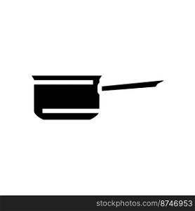 saucepan pot cooking glyph icon vector. saucepan pot cooking sign. isolated symbol illustration. saucepan pot cooking glyph icon vector illustration
