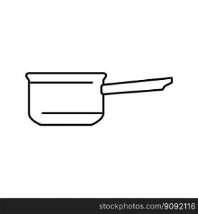 saucepan pot cooking li≠icon vector. saucepan pot cooking sign. isolated contour symbol black illustration. saucepan pot cooking li≠icon vector illustration