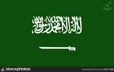 Saudi Arabia flag image for any design in simple style. Saudi Arabia flag image