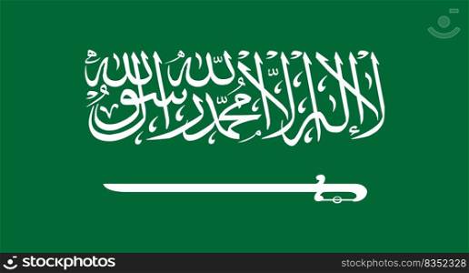 Saudi Arabia flag. Vector illustration