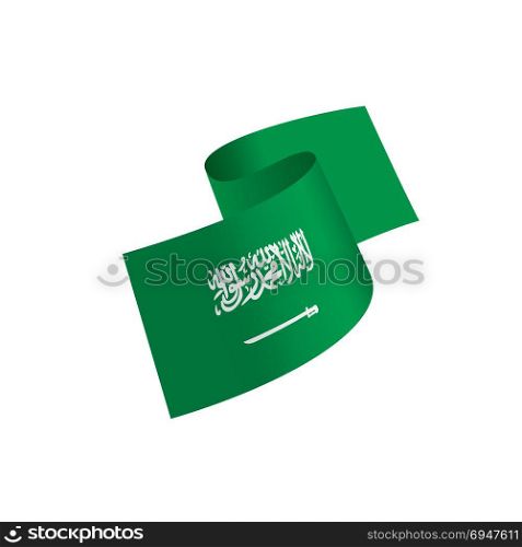 Saudi Arabia flag, vector illustration. Saudi Arabia flag, vector illustration on a white background