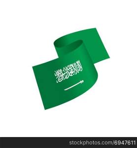 Saudi Arabia flag, vector illustration. Saudi Arabia flag, vector illustration on a white background