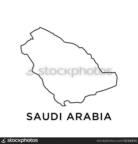Saudi Arabia map icon design trendy