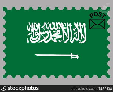 Saudi Arabia national country flag. original colors and proportion. Simply vector illustration background. Isolated symbols and object for design, education, learning, postage stamps and coloring book, marketing. From world set