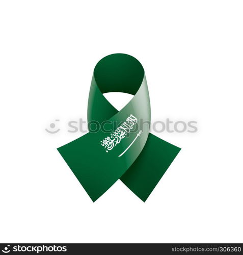 Saudi Arabia national flag, vector illustration on a white background. Saudi Arabia flag, vector illustration on a white background