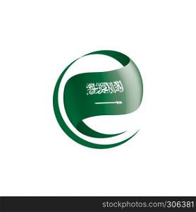 Saudi Arabia national flag, vector illustration on a white background. Saudi Arabia flag, vector illustration on a white background