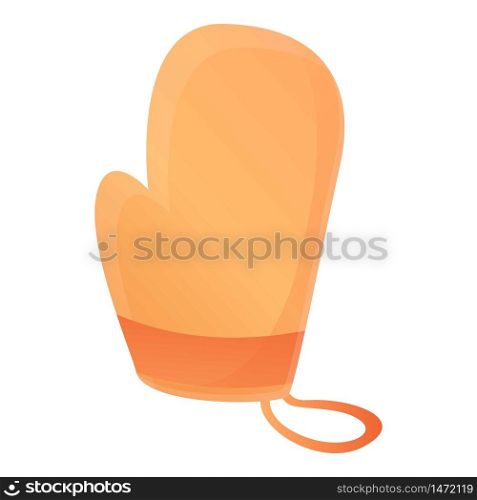 Sauna glove icon. Cartoon of sauna glove vector icon for web design isolated on white background. Sauna glove icon, cartoon style
