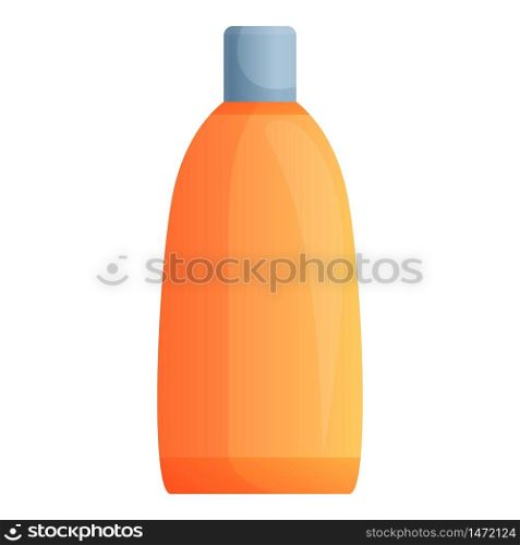 Sauna shampoo bottle icon. Cartoon of sauna shampoo bottle vector icon for web design isolated on white background. Sauna shampoo bottle icon, cartoon style