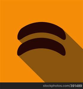 Sausage icon. Flat illustration of sausage vector icon for web. Sausage icon, flat style