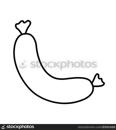 Sausage line icon vector isolated