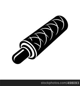 Sausage roll icon in simple style on a white background. Sausage roll icon, simple style