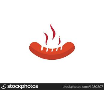 Sausage symbol vector icon illustration