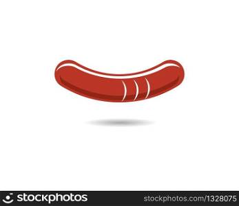 Sausage symbol vector icon illustration