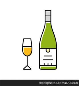 sauvignon blanc white wine color icon vector. sauvignon blanc white wine sign. isolated symbol illustration. sauvignon blanc white wine color icon vector illustration