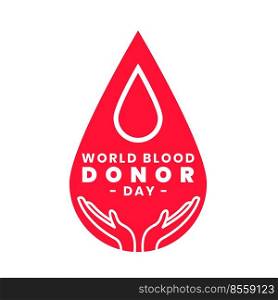 save blood concept for world blood donor day