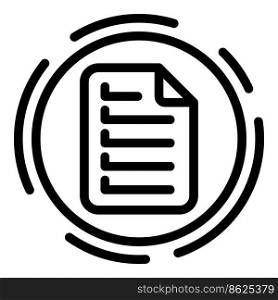 Save document icon outline vector. Data overview. Economic result. Save document icon outline vector. Data overview