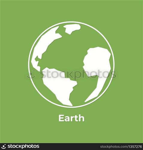Save Earth Planet and the world with globe. World environment day. flat minimal style.