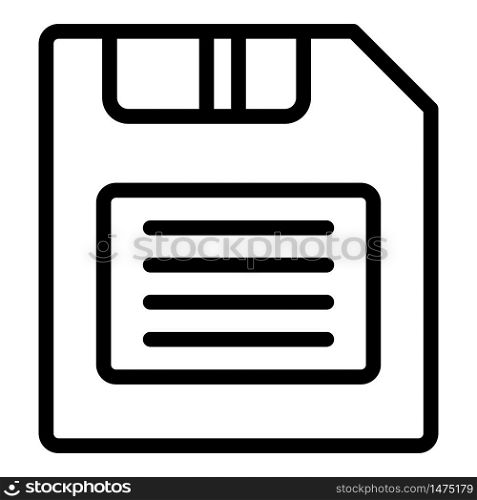 Save file editor icon. Outline save file editor vector icon for web design isolated on white background. Save file editor icon, outline style