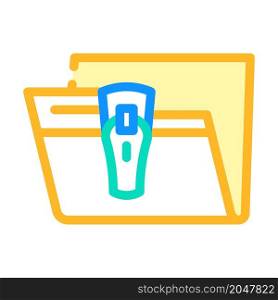 save file in folder color icon vector. save file in folder sign. isolated symbol illustration. save file in folder color icon vector illustration