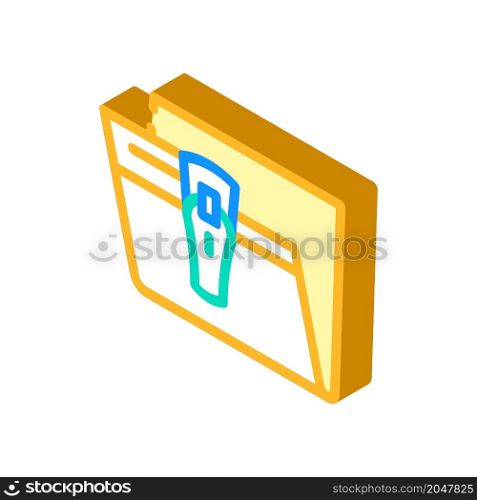 save file in folder isometric icon vector. save file in folder sign. isolated symbol illustration. save file in folder isometric icon vector illustration