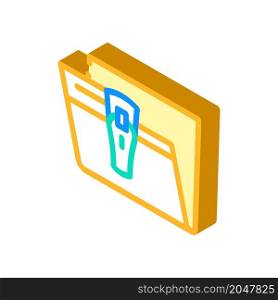 save file in folder isometric icon vector. save file in folder sign. isolated symbol illustration. save file in folder isometric icon vector illustration