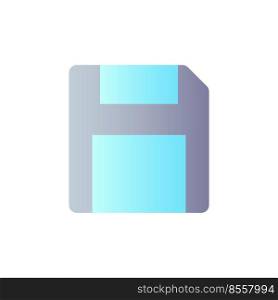 Save flat gradient color ui icon. Floppy disk. Digital storage and memory. Electronic device. Simple filled pictogram. GUI, UX design for mobile application. Vector isolated RGB illustration. Save flat gradient color ui icon