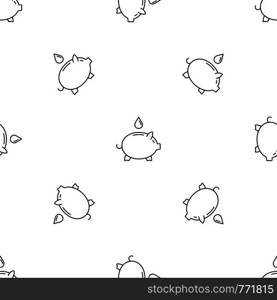 Save piggy bank water pattern seamless vector repeat geometric for any web design. Save piggy bank water pattern seamless vector