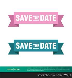 Save The Date Banner Vector Template Illustration Design. Vector EPS 10.