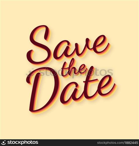Save the date. Retro sign. Flat vector stock illustrations on white background. Save the date. Retro sign. Flat vector stock illustrations on white background.