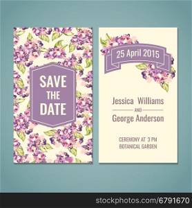 Save the date, shower, wedding, greeting card template. Watercolor vector illustration.