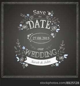 Save the date wedding card vector image