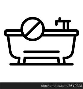 Save water bathtub icon outline vector. Clean drop. Drink earth. Save water bathtub icon outline vector. Clean drop