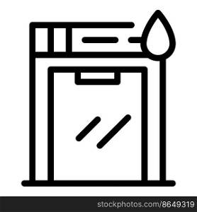 Save water dishwasher icon outline vector. Shower dish. Eco drop. Save water dishwasher icon outline vector. Shower dish