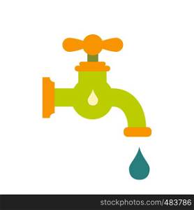 Save water flat icon isolated on white background. Save water flat icon