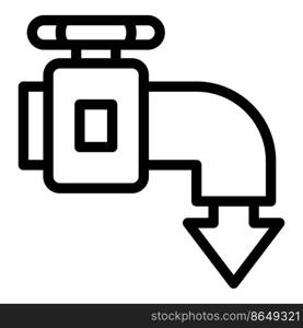 Save water tap icon outline vector. Eco drop. Care drink. Save water tap icon outline vector. Eco drop