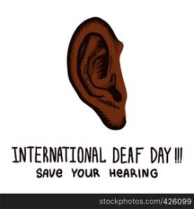 Save your hearing international day concept background. Hand drawn illustration of save your hearing international day vector concept background for web design. Save your hearing international day concept background, hand drawn style