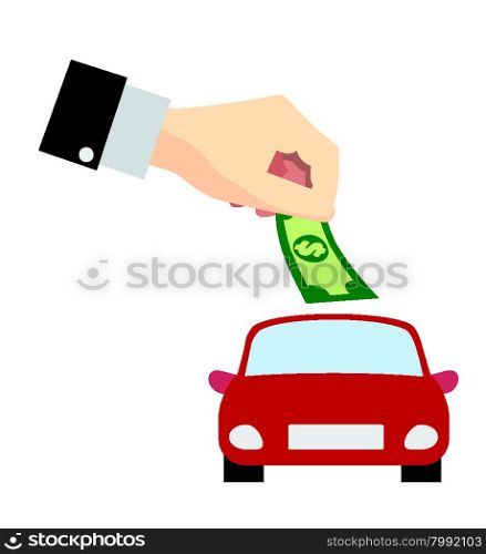 Saving money for buy car concept