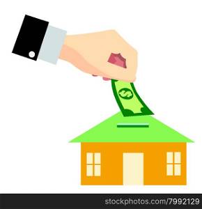 Saving money for buy home concept