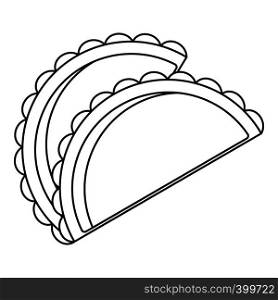 Savory patty icon. Outline illustration of savory patty vector icon for web. Savory patty icon, outline style
