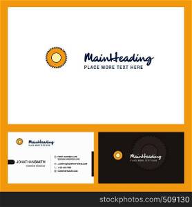 Saw Logo design with Tagline & Front and Back Busienss Card Template. Vector Creative Design