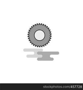 Saw Web Icon. Flat Line Filled Gray Icon Vector