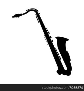 Saxophone black icon .